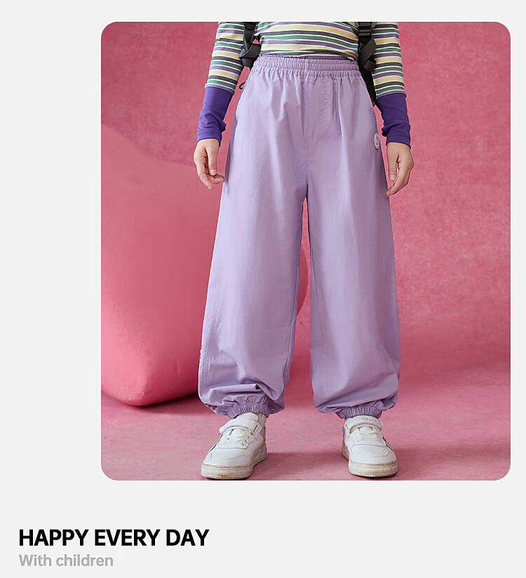 ASK JUNIOR Children's Clothing Girls' Youth Autumn Sports Pants Jogger Running Casual Trousers Black 110 23