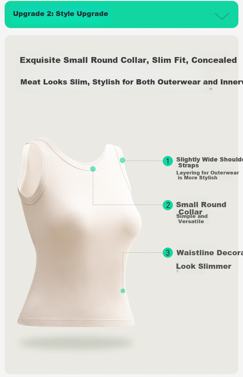 Jianyun Modal Cotton Tank Top for Women, Thin Sleeveless Undershirt, Slim Fit White Camisole, Can Be Worn As Outerwear Or Base Layer, Summer Wear 6