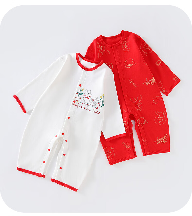Disney Baby Newborn Romper Spring Autumn Cotton Crawling Suit A-Class Bodysuit Pajamas for Infants 6