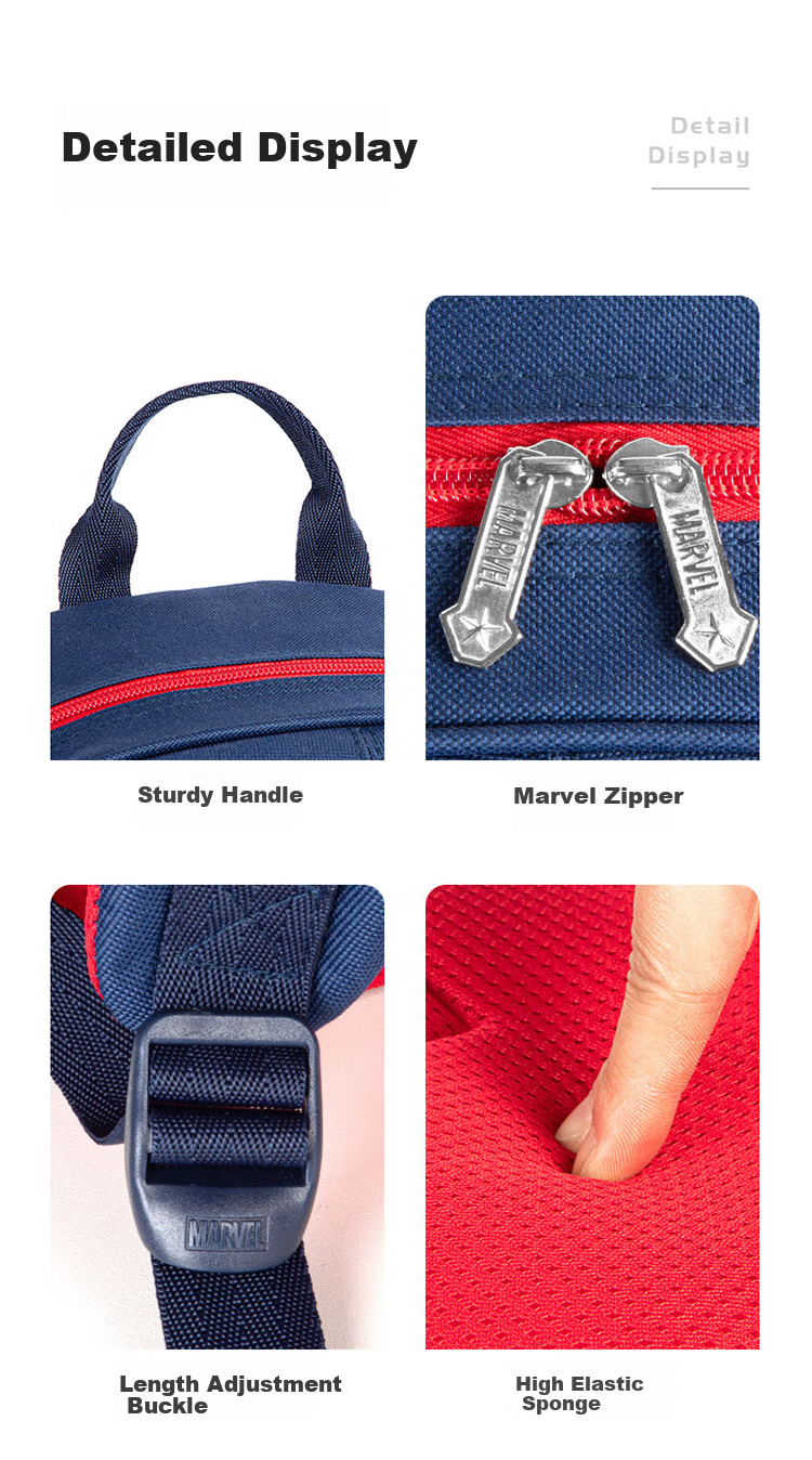 Disney Children's Backpack for Primary School Students Grades 1-3, Ultra-Light Breathable Large Capacity Antibacterial Water-Resistant Spider-Man Backpack for Boys 15