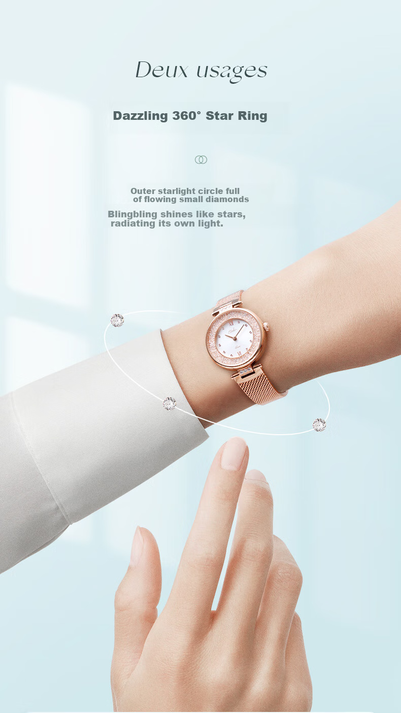 EBOHR Women's Watch, Kana Simple And Fashionable Red Strap Birthday Valentine's Day Gift Qiji Red Quartz Watch 51350147 6