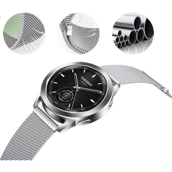 Ремешок Iboann для Xiaomi Watch S4 Sport, металлический миланский, магнитный, для Xiaomi Watch S4/S3/S2/S1 Pro, Color 2/1