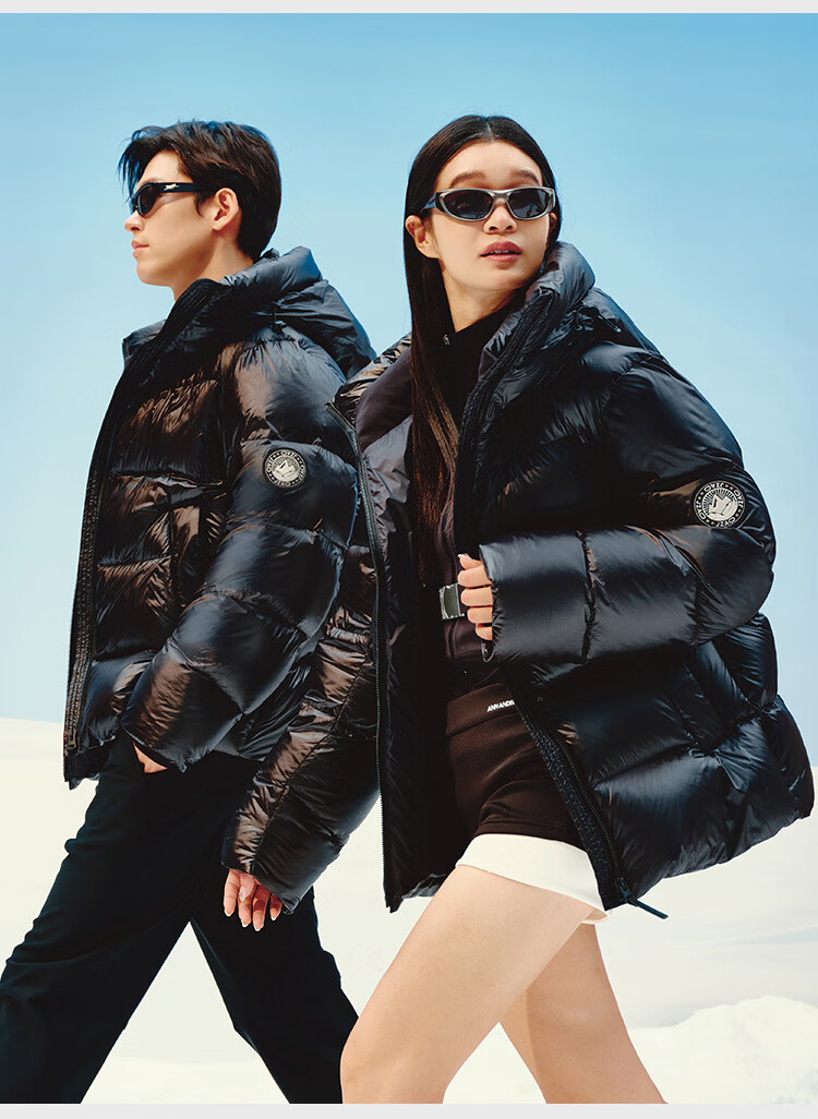 JD Original [Black Gold Imported White Goose down] Short Goose down Jacket for Men And Women, Winter Outerwear, Obsidian Black, 3XL 20