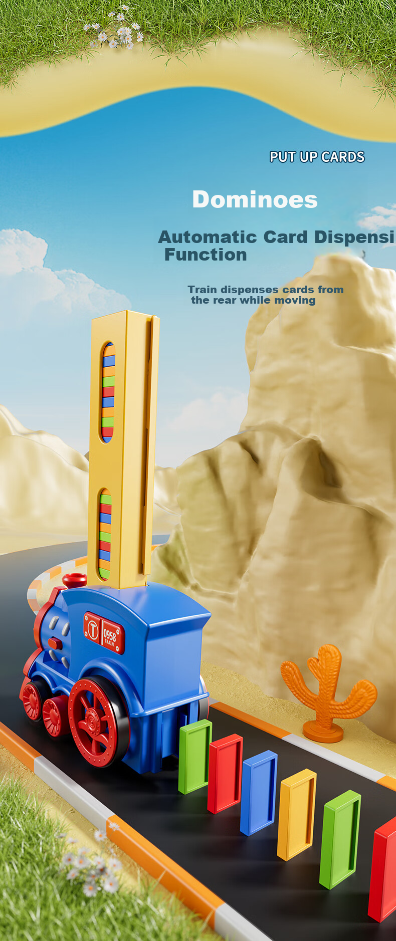 Beibeijia Children's Building Blocks Dominoes Electric Mini Train Toy for Boys And Girls Aged 3-6 Educational Puzzle Birthday Gift 3