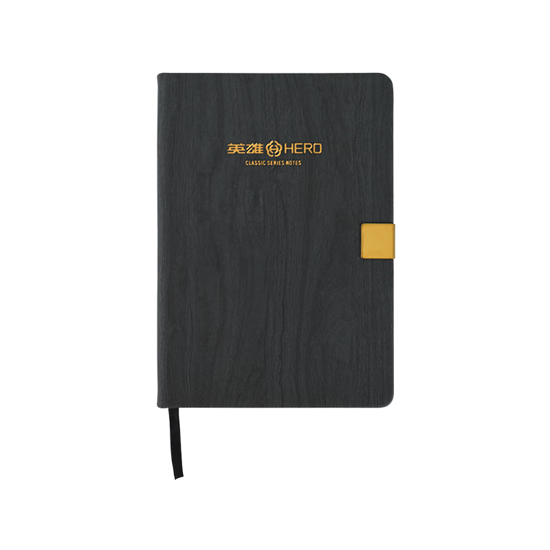HERO New A5 Business Notebook Thickened Hard Cover Leather High-End Gift Meeting Office Stationery Lined Tearable Diary Journal Clip Flagship Store