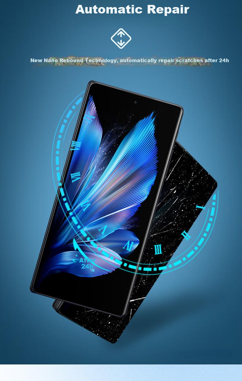 LANGLING Privacy Screen Protector for Vivo X Fold3/Pro, Anti-Peeping Hydrogel Film, Full Coverage Anti-Spy Shatterproof Anti-Fingerprint Protective Front Screen Film, Outer Screen Protector 2