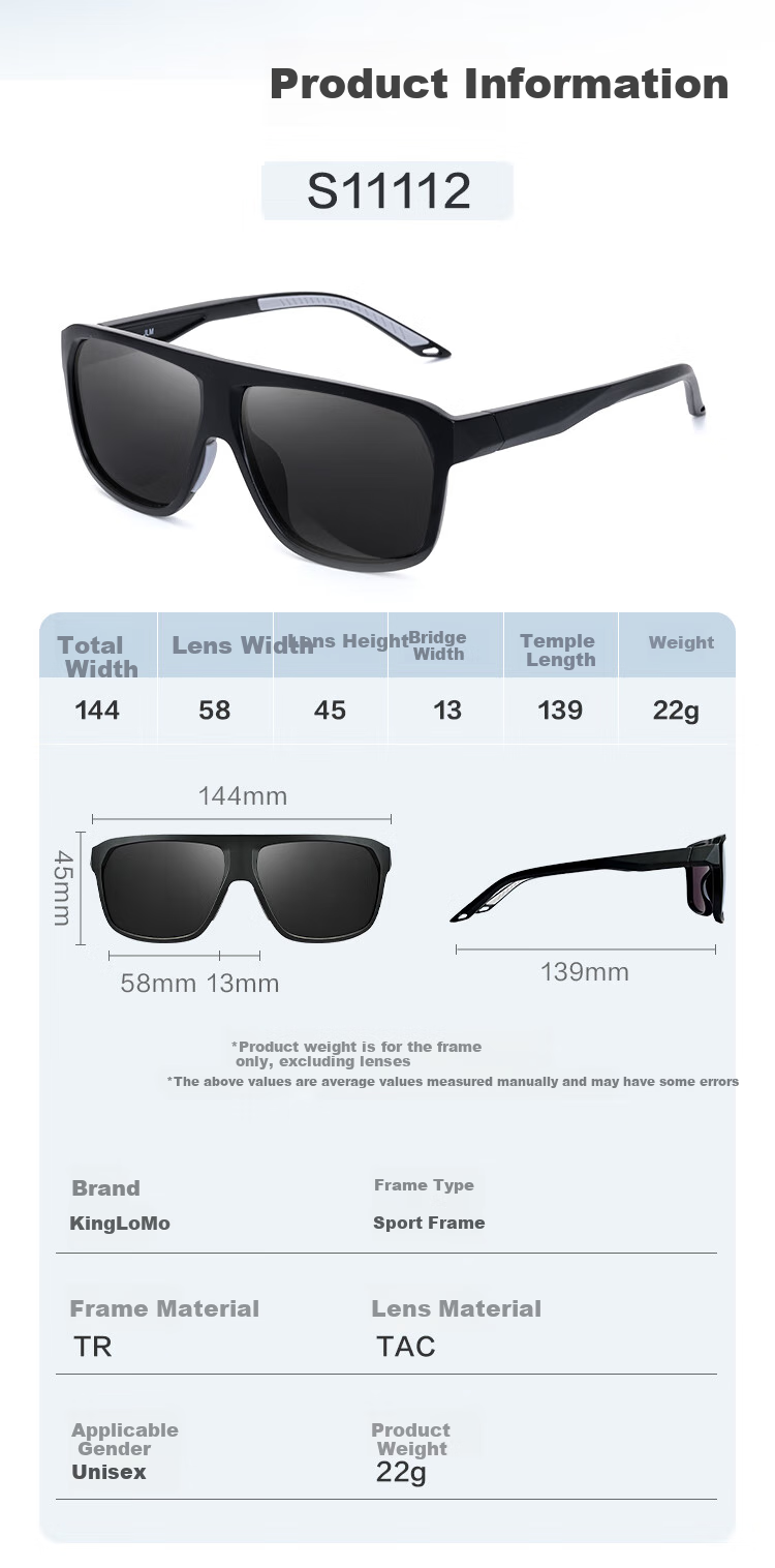 Jinglemu Trendy Fashion Sunglasses for Men And Women, Cycling Sports Polarized TAC UV Protection Glasses for Driving And School 6
