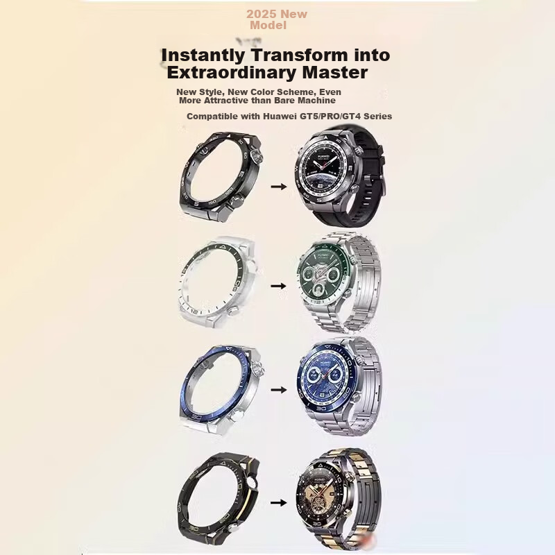 Защитный чехол XUANDAI для Huawei Watch GT5, с полным покрытием, из плетеного нейлона, с титановым ремешком