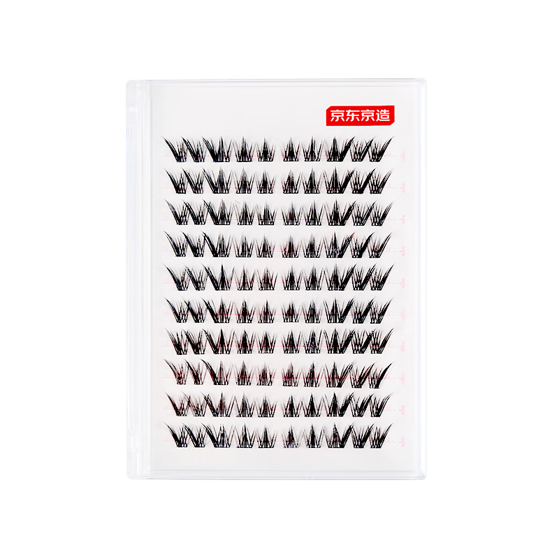 JD Original Tiancai Series Glue-Free False Eyelashes, Qianjin Yangwei Lashes, 100 Clusters, Natural-Looking Transparent Stems, Lazy Person's Three-In Series