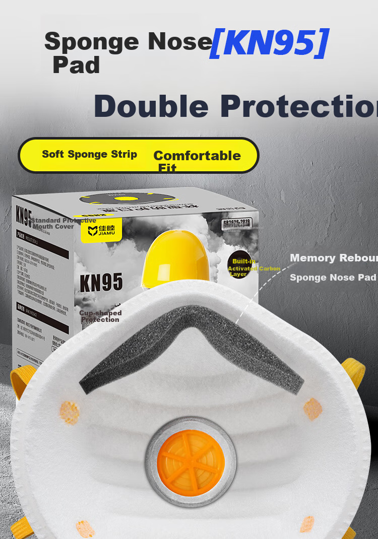 Aokyun N95 Dustproof Mask Industrial Heavy Dust Cup-Shaped Fully Sealed KN95 with Activated Carbon Formaldehyde Odor Protection Welding Grinding Mining Valve Breathable Headband 10-Pack AKY0325 10