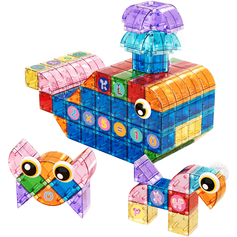 Nukied Magnetic Puzzle Window Stickers Educational Toy Building Blocks for Boys And Girls, Birthday Gift