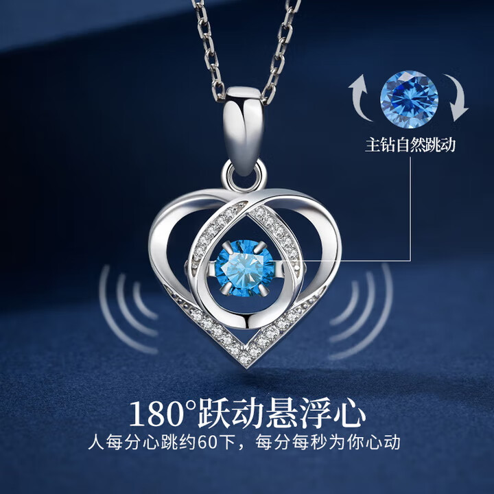 ALLOVE Pure Silver Necklace for Women, 2026 New Style "Pulsating Heart" Sterling Silver Pendant, Birthday Gift for Girlfriend Or Wife