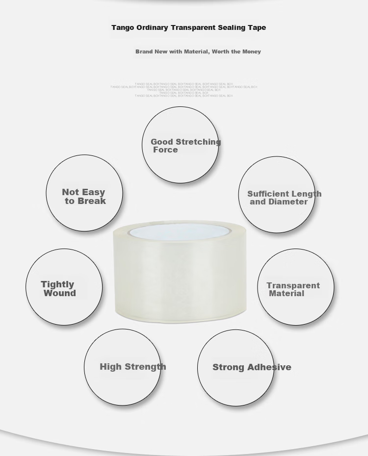 TANGO High Transparency Tape, 48mm*150y (137 Meters)*45um, 24 Rolls/box, High Transparency, High Adhesion, for Express Delivery, Factory Workshop, Logistics Packaging, Shipping, Enterprise Supplies 4