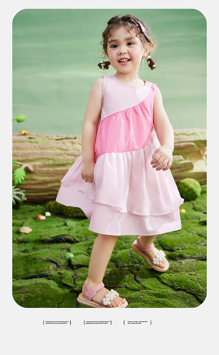 ASK JUNIOR Girls' Sleeveless Summer Dress, Baby Vacation Princess Dress 8