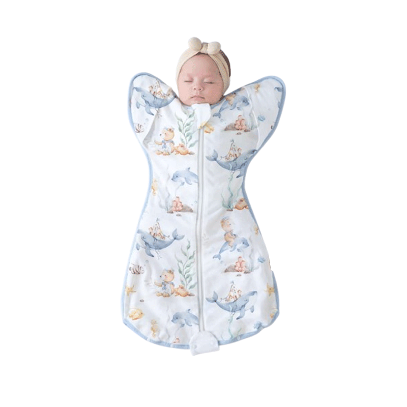 JOYNCLEON Newborn Baby Sleeping Bag Anti-startle Cotton Kick-proof Blanket Green M jsd177270