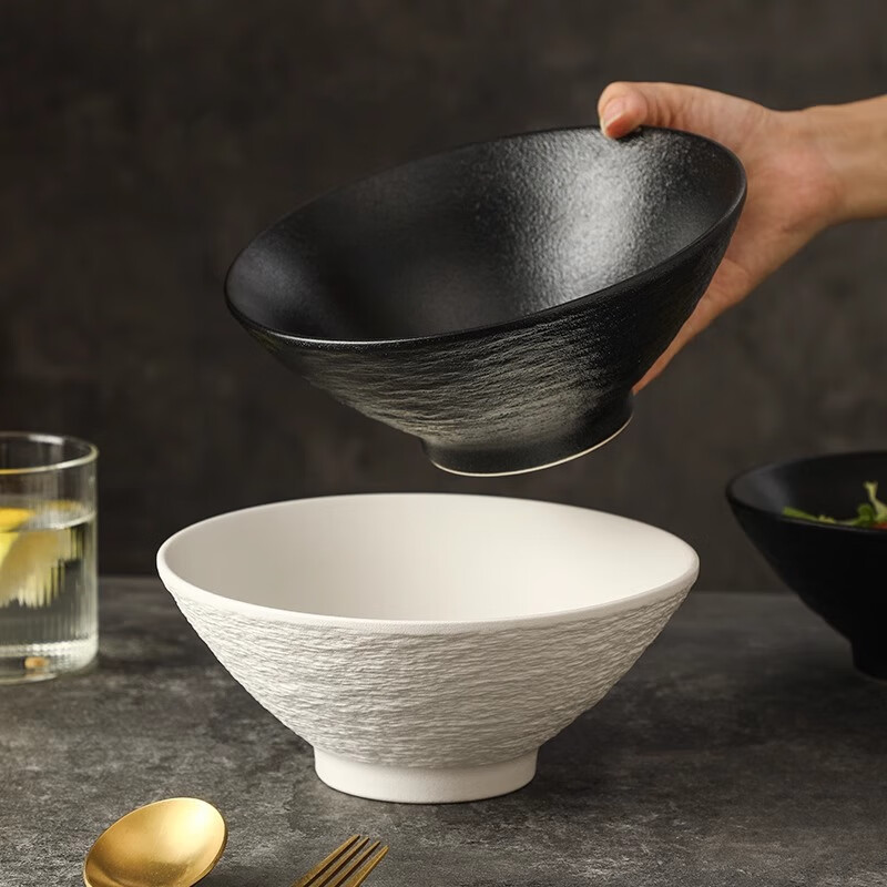 PINYU Japanese-Style Conical Bowl, High-End Noodle Bowl, New Home-Use Luosifen Bowl, Soup Bowl, Aesthetically Pleasing Ramen Bowl