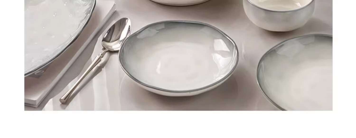 Hechuanwu Bowl And Plate Dinnerware Set, 2026 New Gradient Style, Ceramic Tableware Set for Home Use, Gift Box Packaging, Housewarming Gift, 32 Pieces 9