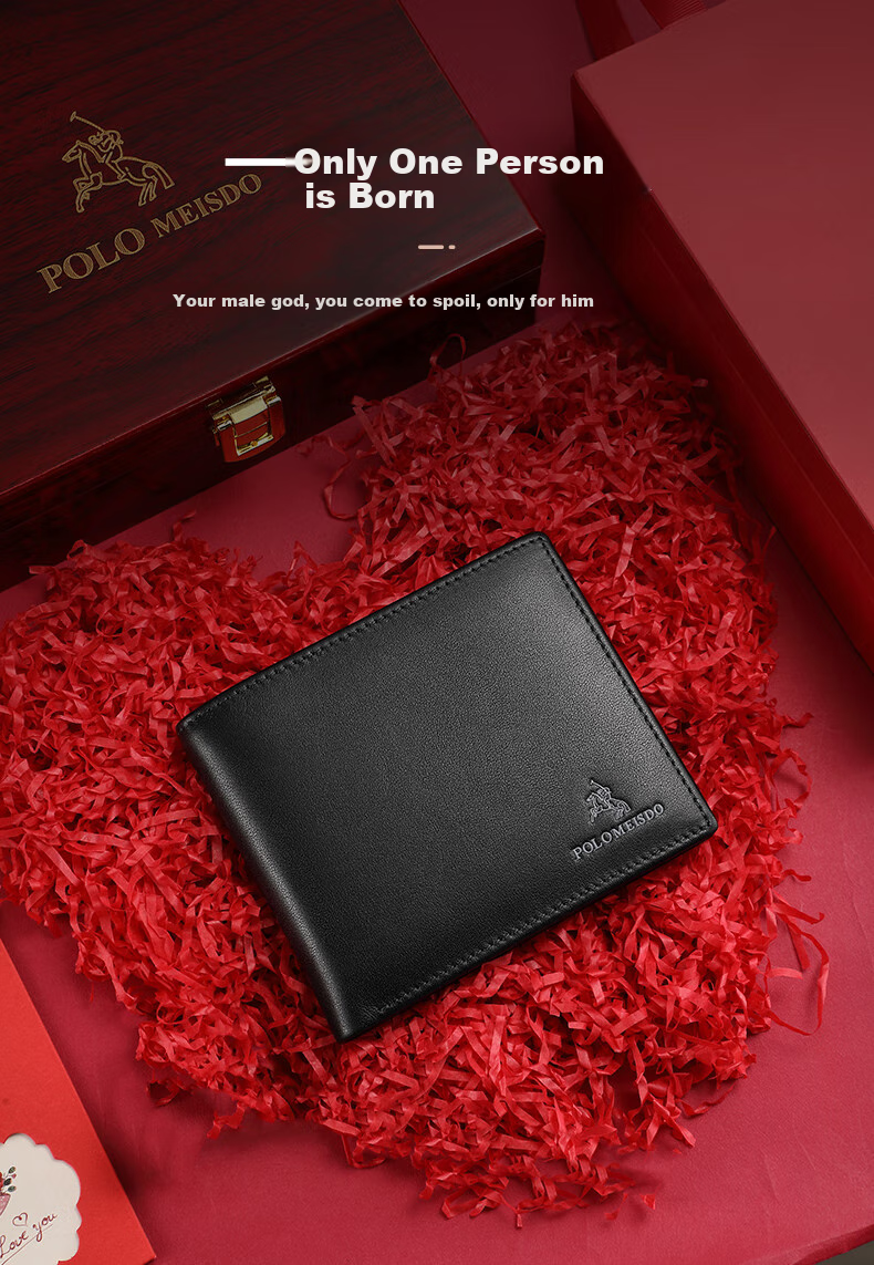 POLOMEISDO Men's Leather Belt with Wallet, Gift Box Set, Automatic Buckle, Birthday Present for Boyfriend, Husband, Father 17