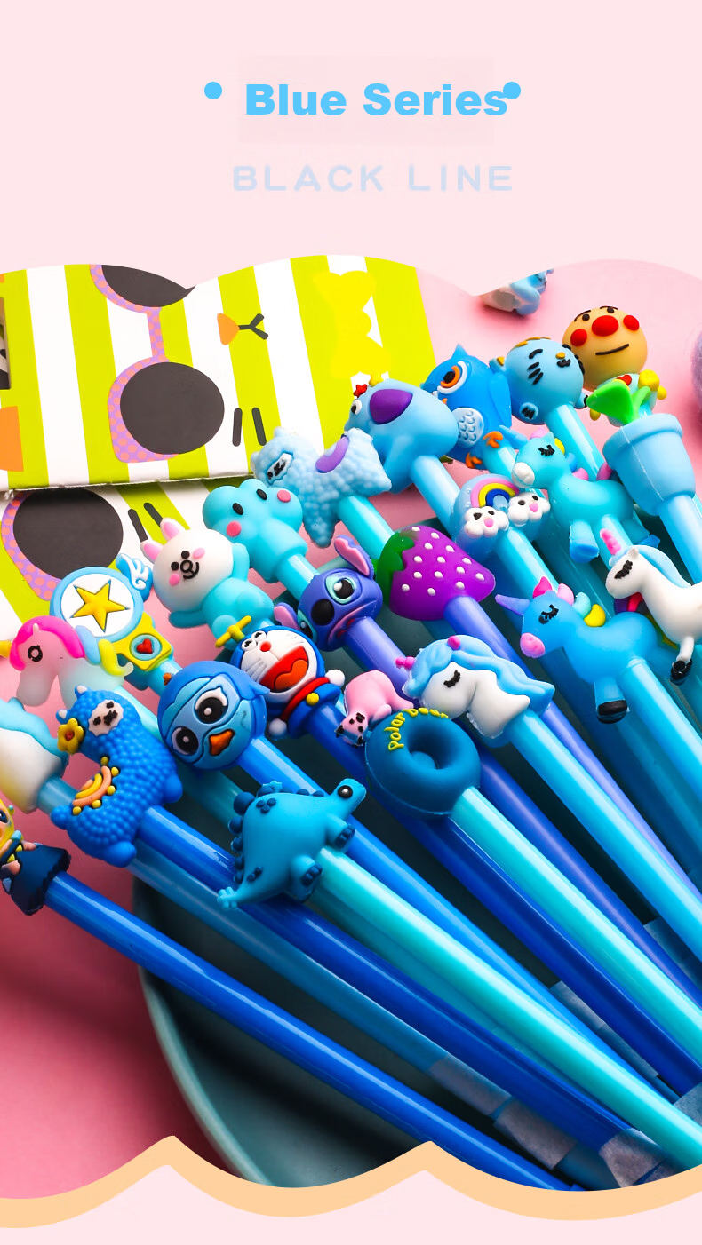 Jinzhi 20 Cartoon Gel Pens, 0.5mm, Student Prizes, Blind Box Pens, Rewards for Middle And High School Students, Stationery Supplies, Graduation Gifts, Birthday Presents, Cute Creative Water-Based Pens 12
