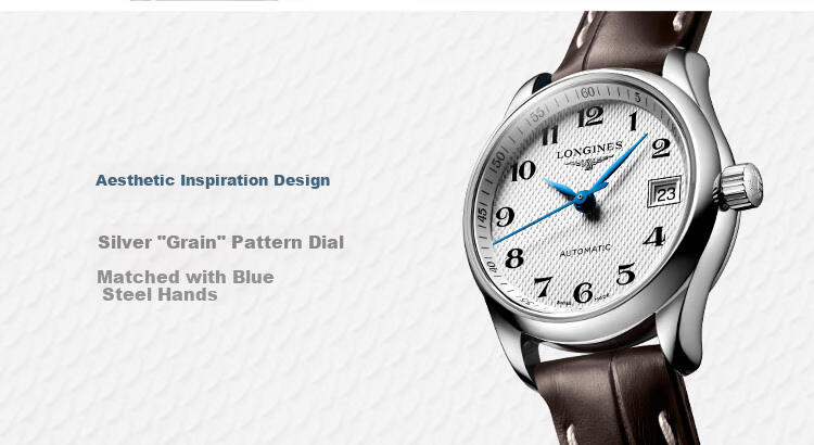 LONGINES Swiss Watch, Master Collection, Women's Leather Strap Mechanical Watch, L21284783 3