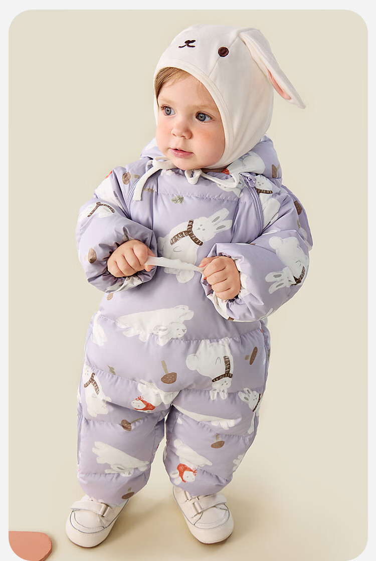 Minibala Bala Mini Egg Puff Unisex Baby Toddler Down Jumpsuit Warm Belly Protection Cute Winter Kidswear 7