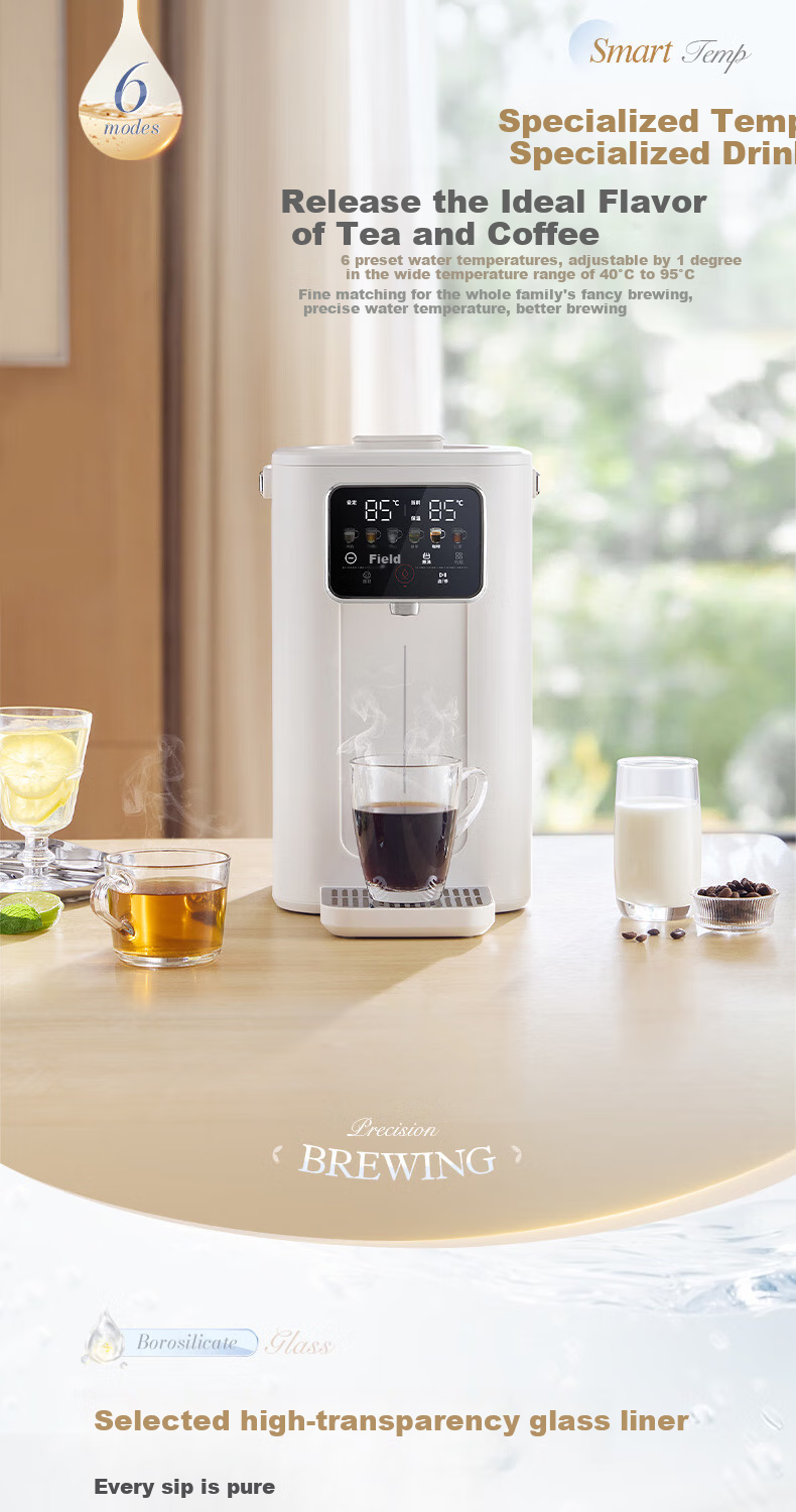 Morphyrichards Electric Kettle, Household Countertop 3L Water Boiler, Temperature Control All-In Automatic Kettle, Direct Drinking Water Dispenser with Detachable Tank, Milk Maker MR6073 3