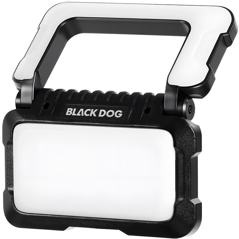 Black Dog Folding Camping Lantern Dual Light Source Long Battery Life Rechargeable Light Outdoor Lighting Night Black