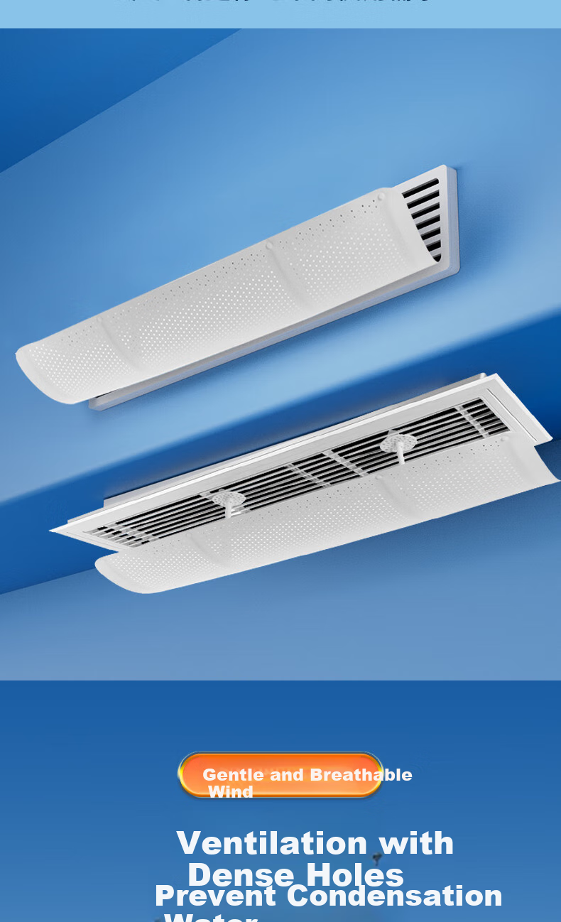 Lelandi Central Air Conditioning Deflector, Anti-Direct Blowing Wind Vent Cover, Universal Top And Side Hanging, Large Size, Cream White, L2015 9