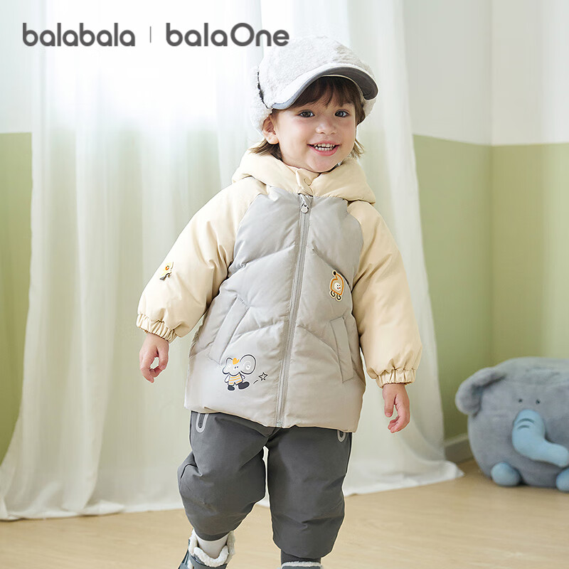 BALABALA Kids Baby Down Jacket Girls 2025 New Winter Thickened Warm Coat Nordic Style