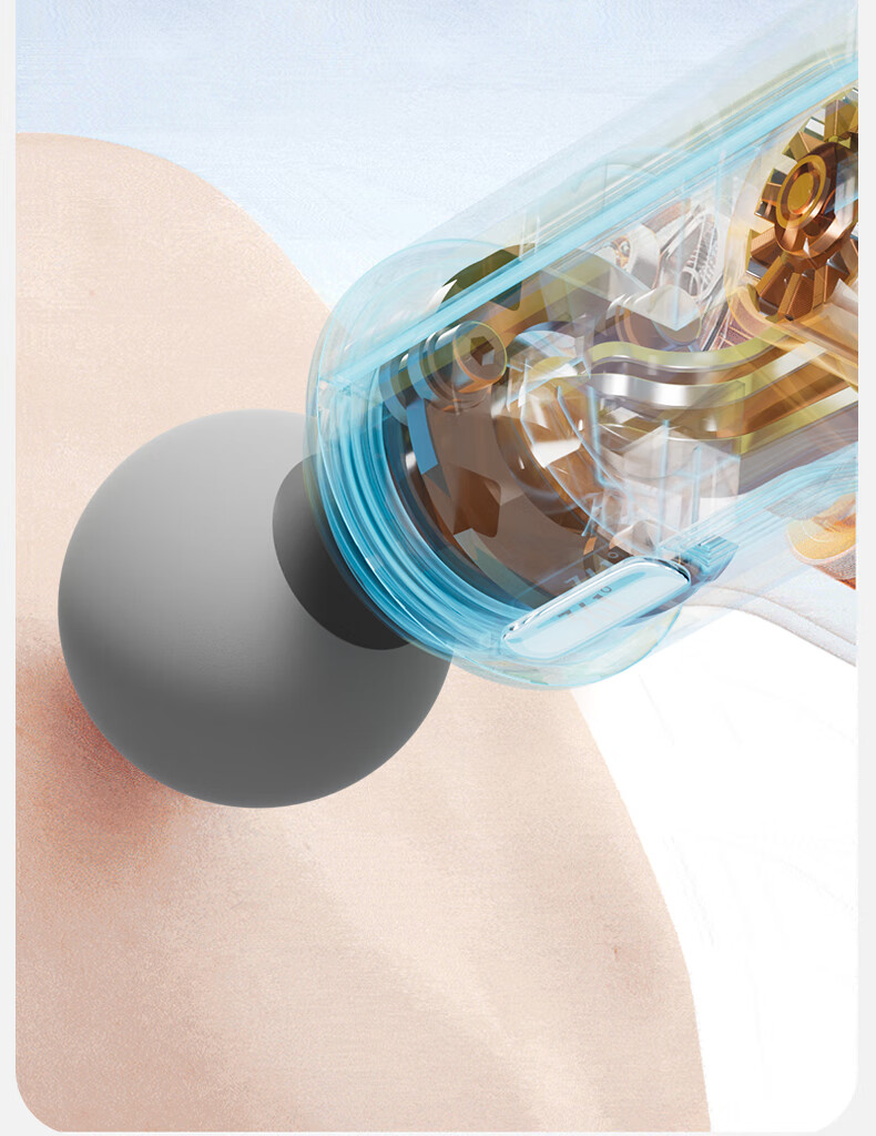 361° Massage Gun Deep Muscle Relaxation Massager Portable Silent Cervical Fascia Gun Fitness Waist And Leg Massage Device White 2