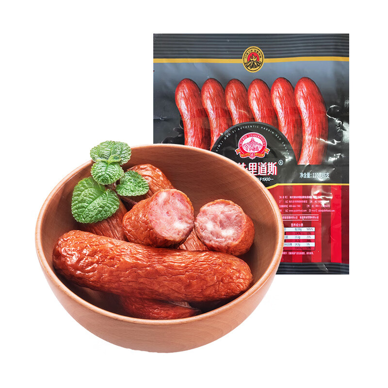 秋林里道斯 中华老字号 红肠110g*6支 哈尔滨东北特产 休闲零食猪肉肠
