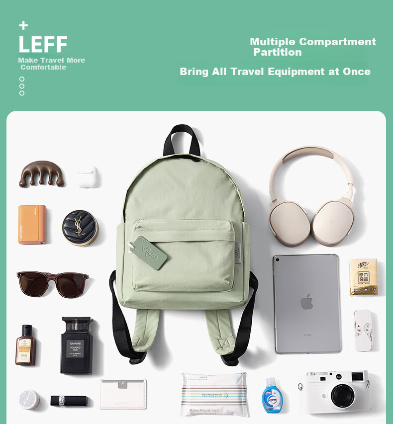 Laifu Outdoor Hat Brim Bag, Women's Casual Canvas Backpack for College Students, 11-Inch Fashionable Versatile Shoulder Bag 6