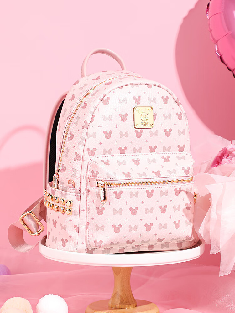Disney Women's Backpack Fashionable Double Shoulder Bag Girls' Backpack Birthday Gift for Girls Gift Box Set 4