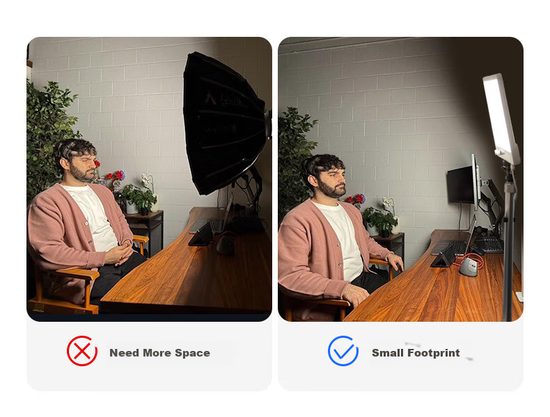 AMARAN Aputure Fill Light Verge Portable Photography Light for Outdoor Shooting And Live Streaming, Desktop Beauty Light with Dual Color Temperature, Flat Panel Lamp in Charcoal Gray Basic Versio 6