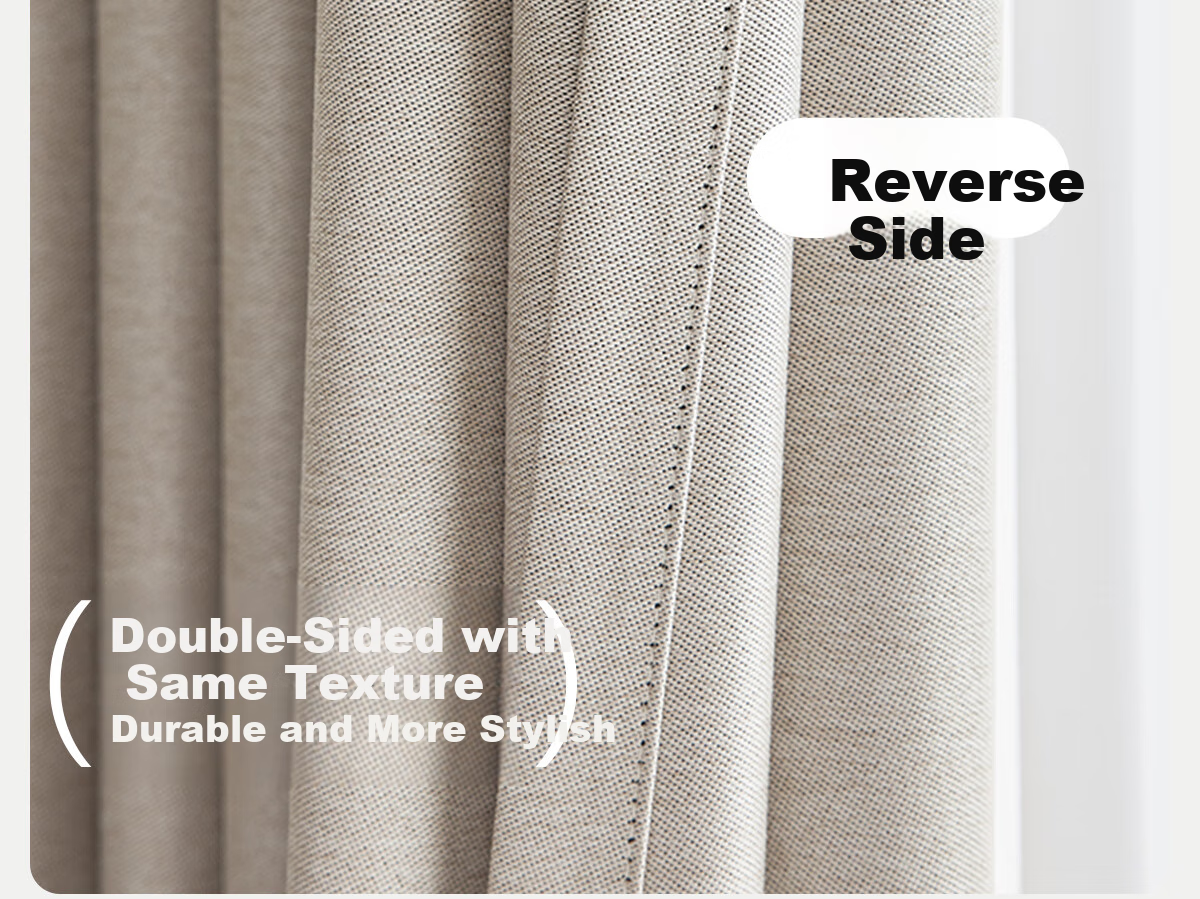 Jinchan Curtain Track Hooks for Bedroom High-End Curtains, Home Blackout Sun Protection, Milk Tea Color, 130*180 6