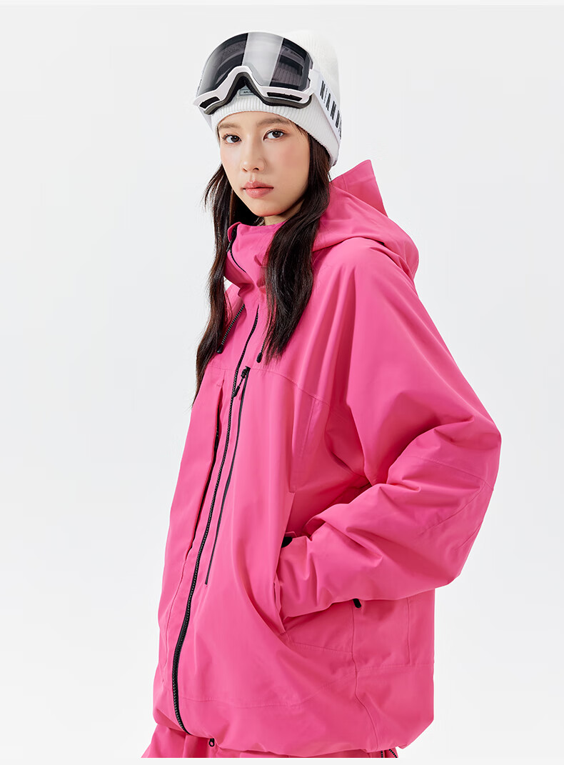 Nanend Skyline Unisex 3L Waterproof Arc Ski Jacket Cream Blue XS 45