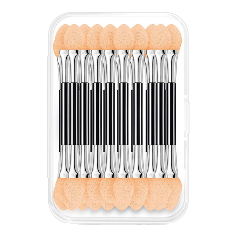 Liqing Double-Ended Eyeshadow Pencil [20 Pieces Per Box], Disposable Eyeshadow Brush, Sponge, Lazy Person's Eye Makeup Tool