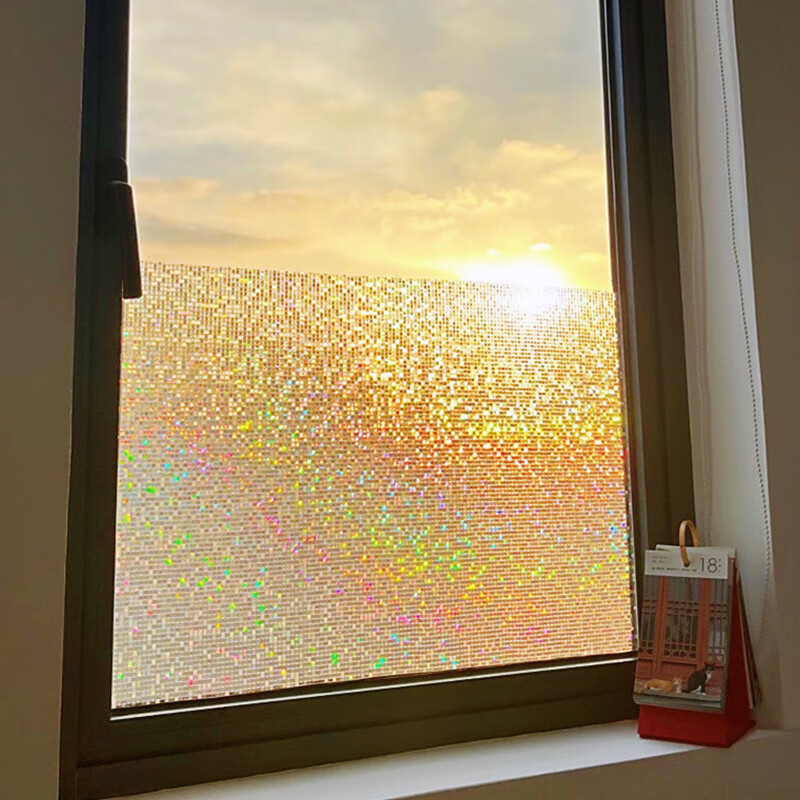 MEIWA Glass Sticker Living Room Office Decorative Window Film Exquisite Colored Lights 30*200cm