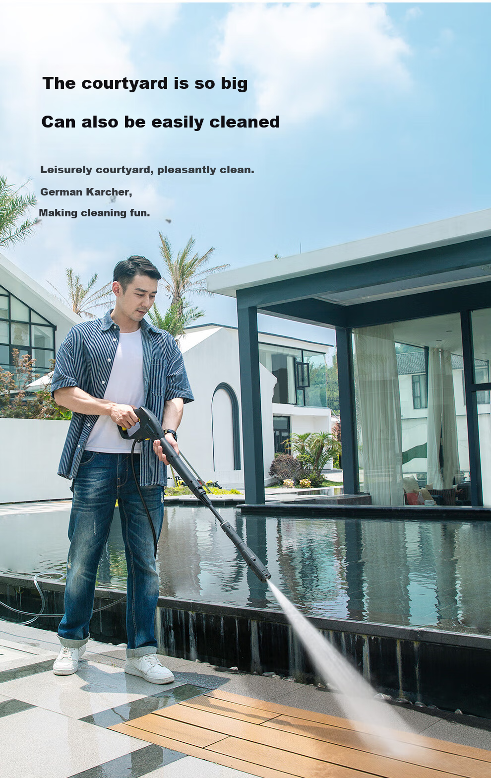 KARCHER German High-Pressure Car Washer, Household Car Washing Water Gun, High-Pressure Water Gun for Cleaning Courtyard, K4 Upgraded Version K4 PPC 10