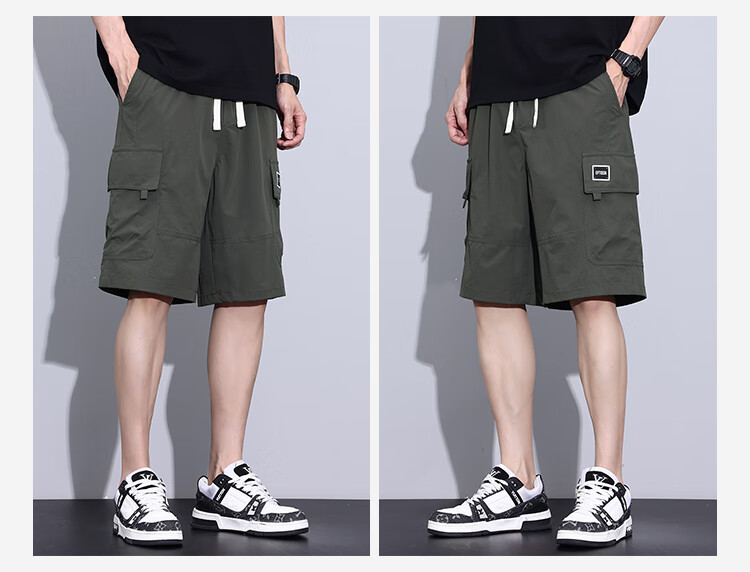 Yipintiancheng [Workwear Shorts] 2025 Summer Men's Five-Point Pants, Fashionable Workwear Multi-Pocket Trendy Outdoor Sports Shorts 10