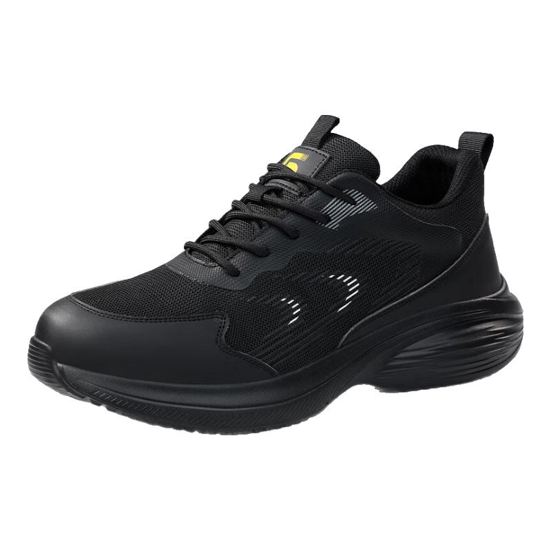 GUYISA Men's Summer Breathable Steel Toe Safety Work Shoes Anti-Smash Anti-Puncture Ultra-Light Comfortable Construction Site Shoes F117 Size 42