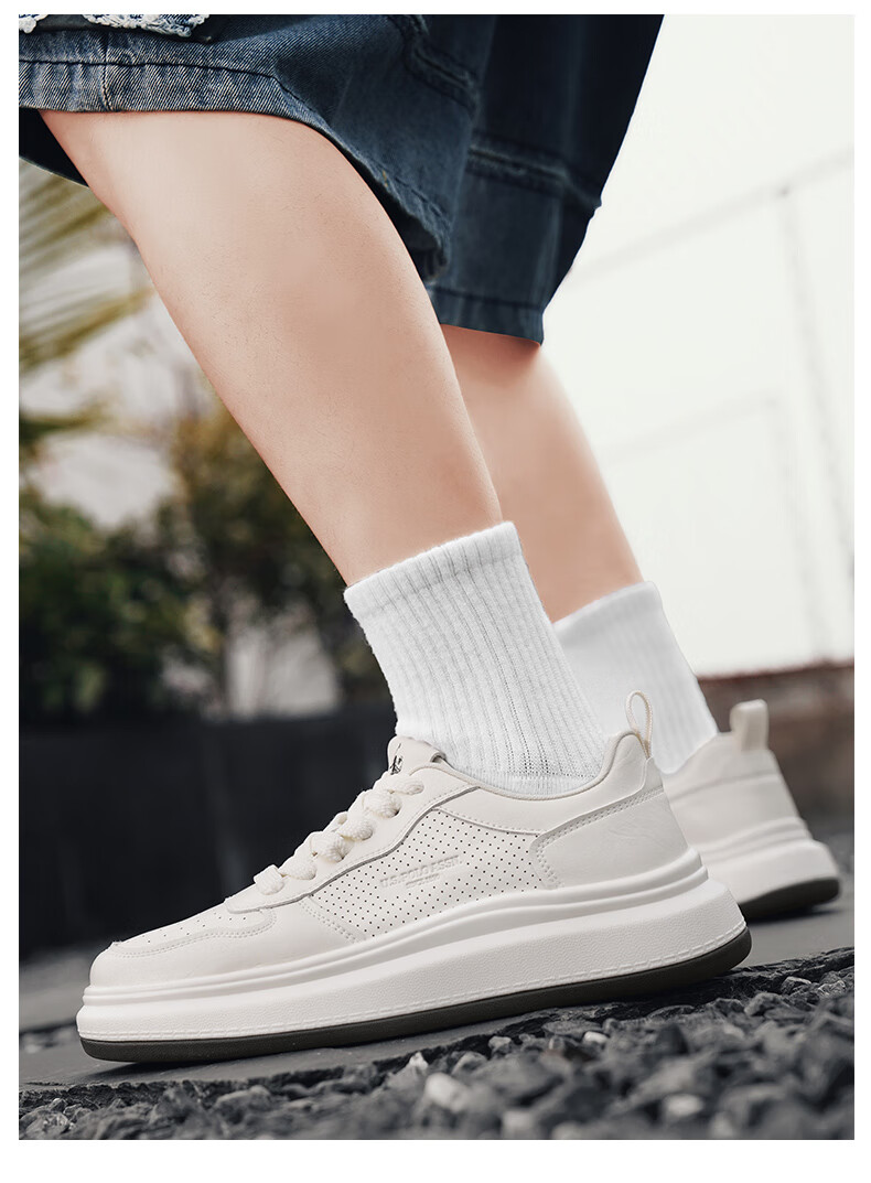 U.S. POLO ASSN. Men's Shoes, Spring And Summer New Style Breathable White Sneakers, Outdoor Casual Shoes for Men, Soft-Soled Lightweight Skateboard Shoes for Me 15