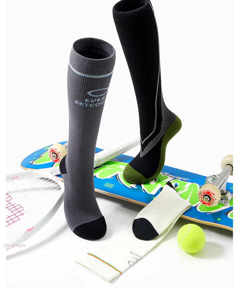 JKN Professional Sports Compression Socks [Shock-Absorbing Pressure Distribution] Airplane Socks Slimming Calf Socks for Hiking, Tennis, Running And Fitness 3