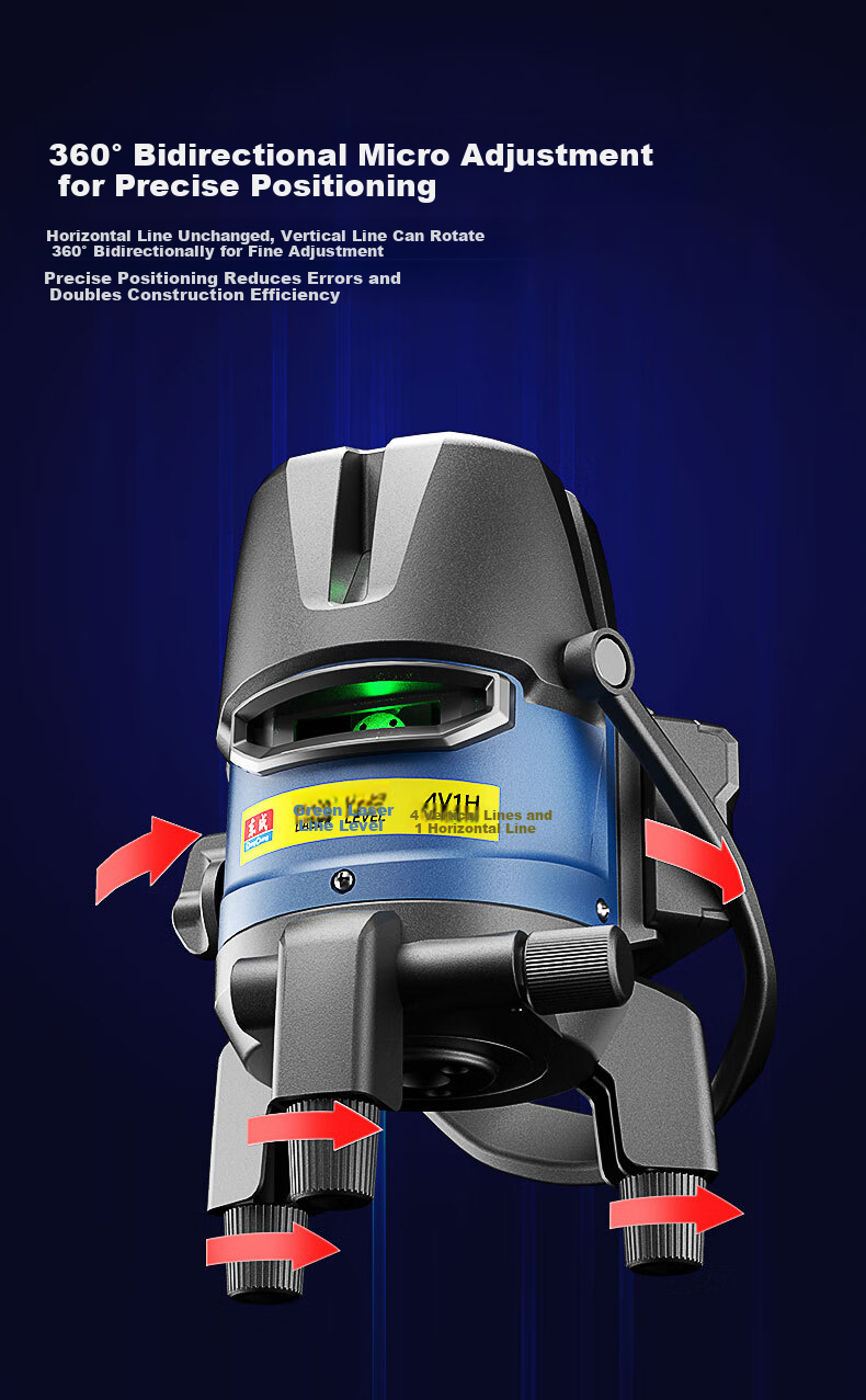 Dongcheng Green Light 3-Line Level, Infrared Automatic Line Drawing FF08-21, Laser High-Precision Fine Line Projector 10