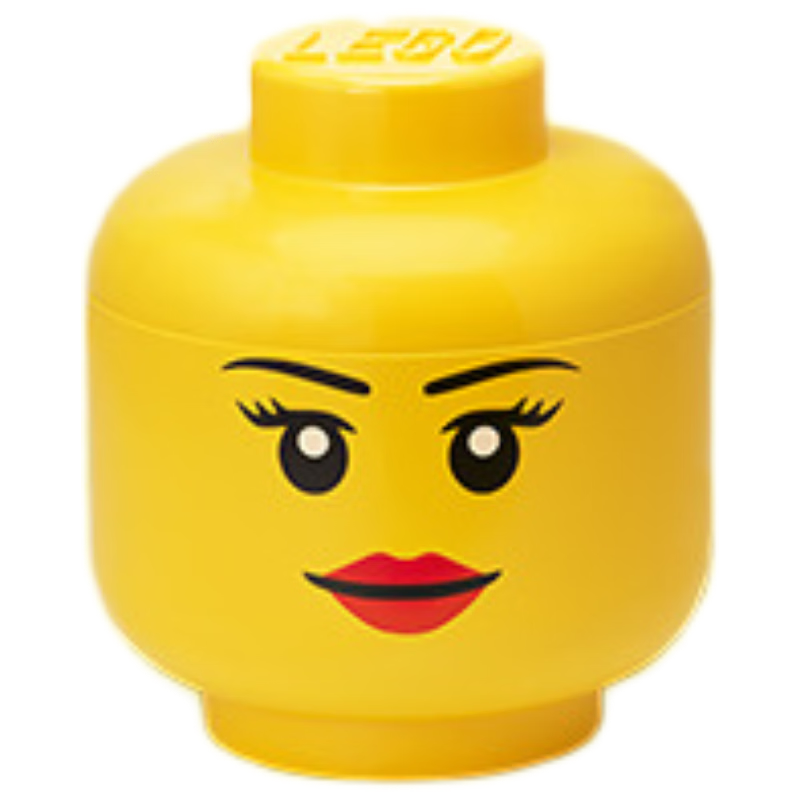 LEGO® Minifigure Head Storage Box LEGO Kids Toy Bucket Storage Organizer S Size (Girls)