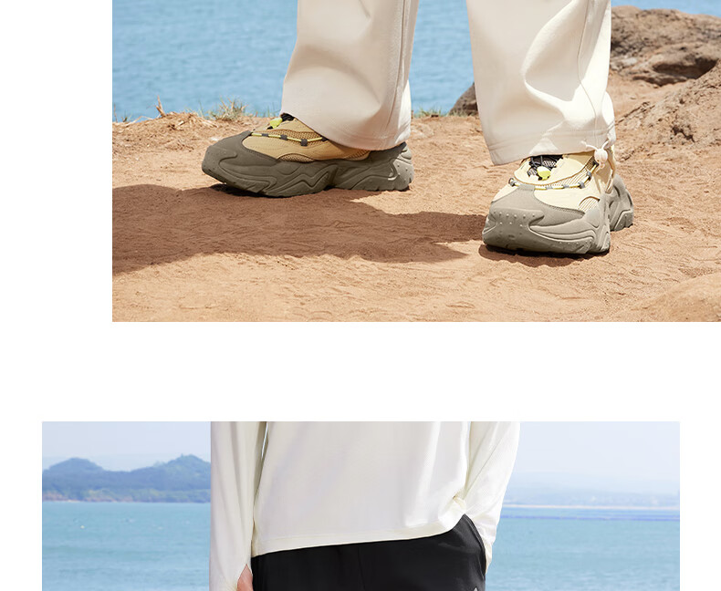 PEAK Summer Men's Water-Repellent Breathable Sports Casual Commuter Pants Sun-Protective Outdoor Paratrooper Pants Women DF361081 38