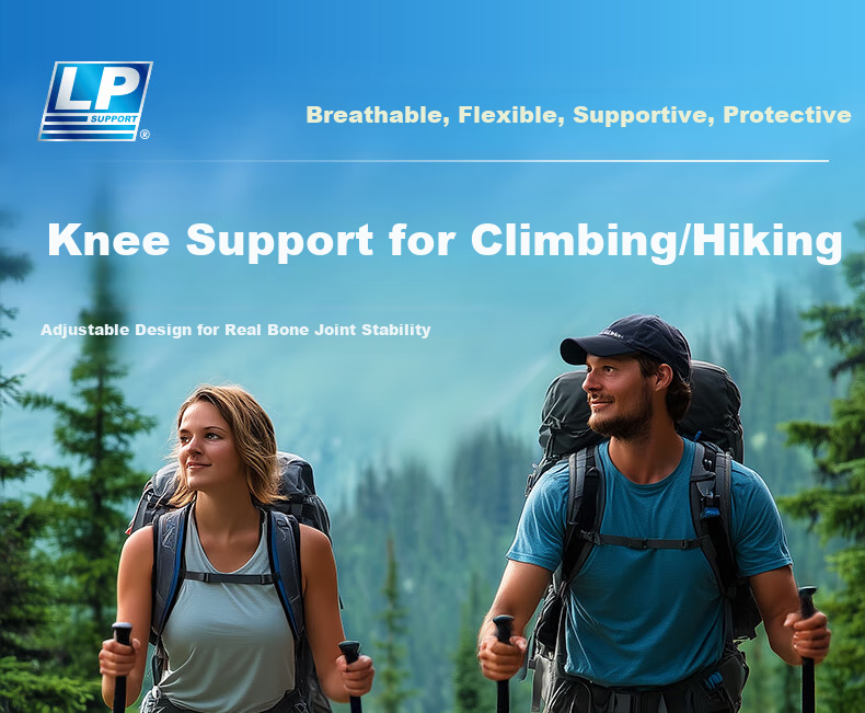 LP 537CN Strong Protection Professional Sports Knee Pads with Four Springs, Support for Hiking, Climbing Stairs, Trekking, Deep Squats, Protective Gear, Plus Size 1