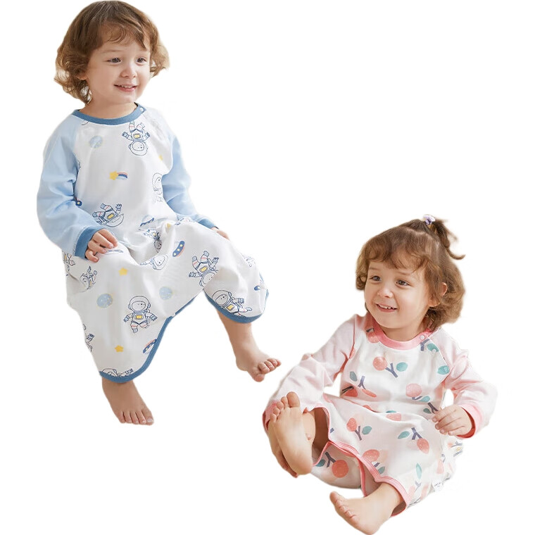 Beitaisi Baby Spring And Autumn New Cotton Pajamas, All-Season Infant Nightgown, Anti-Kick Blanket, Belly Protection, Cold Prevention Sleepwear