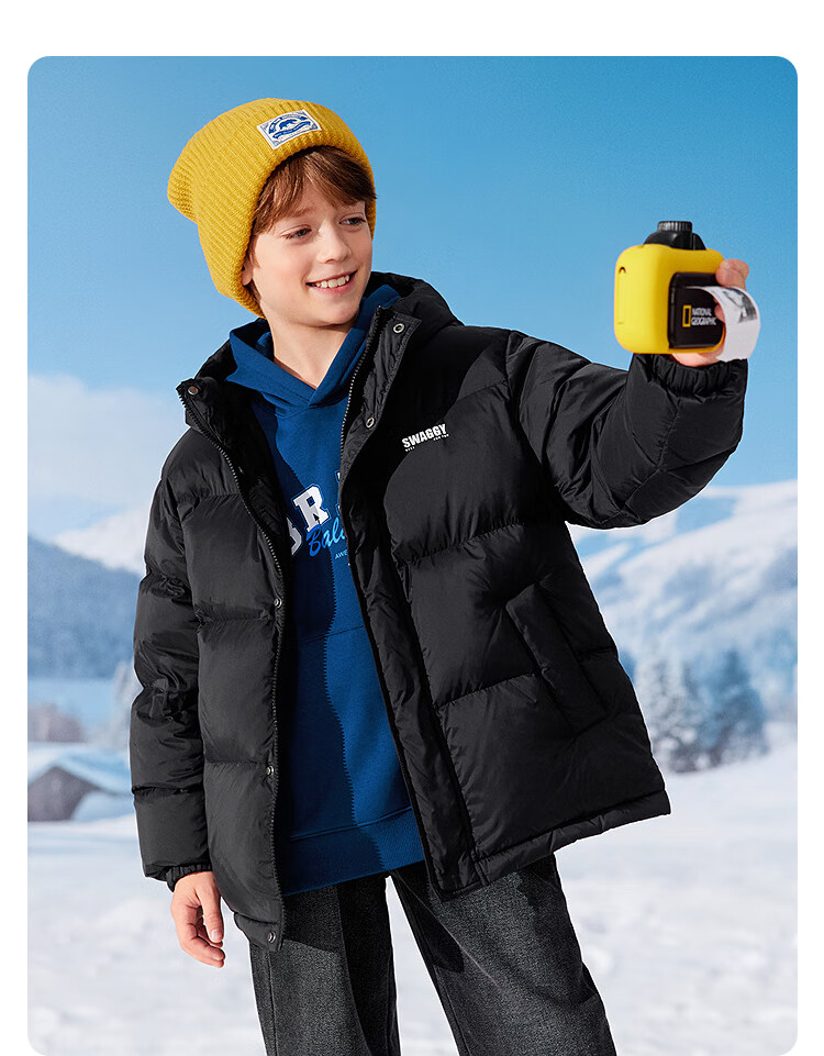BALABALA Children's down Jacket for Boys And Girls, Winter 2025 Baby Coat, Parent-Child Warm Thick Puffer Jacket for Older Kids 2