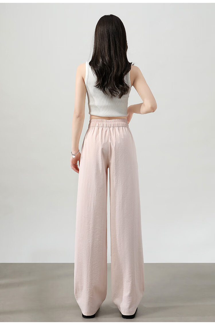XUEXIMAN Cool Wide-Leg Pants for Women, Summer Lightweight 2026 New High-Waist Draping Loose Quick-Dry Lazy-Feel Mafu Yamamoto Pants 19